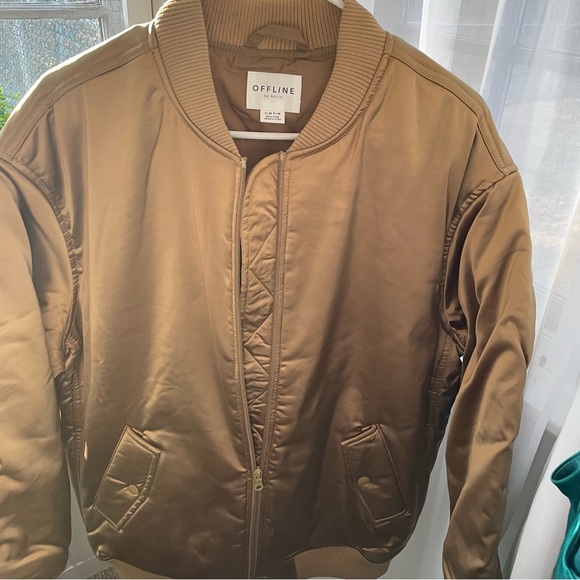 Aerie Satin Bomber Jacket, S/M, NWOT - Picture 6 of 8